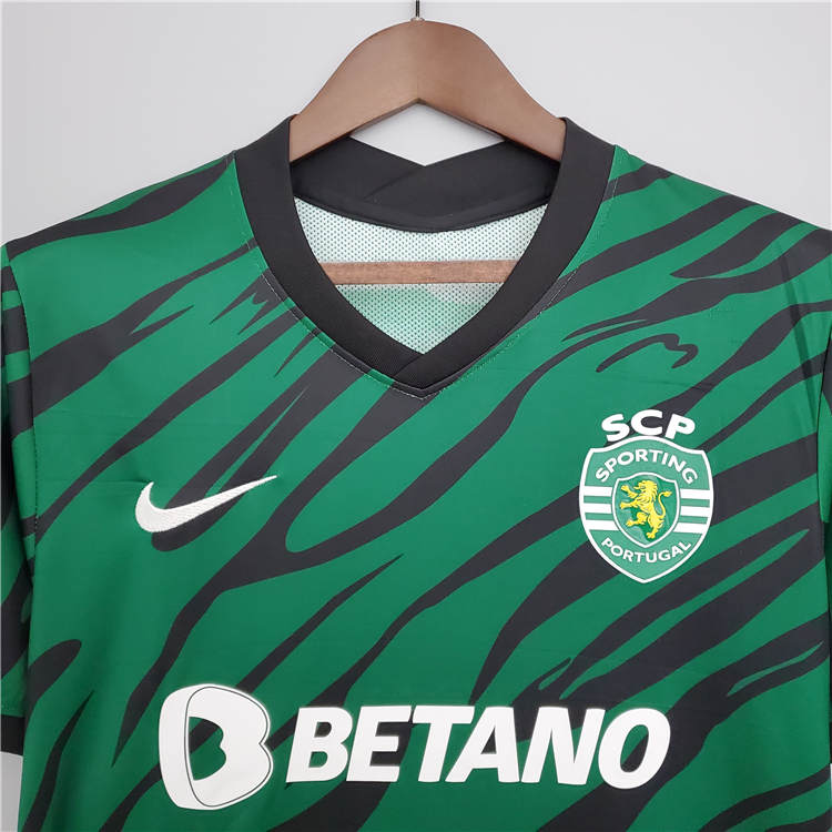 Sporting Lisbon 21-22 Third Green Soccer Jersey Football Shirt - Click Image to Close